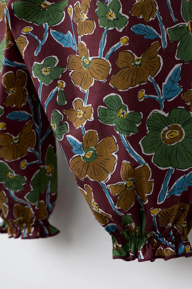 FLORAL PRINT BAGGY PANTS MADE WITH LIBERTY FABRIC