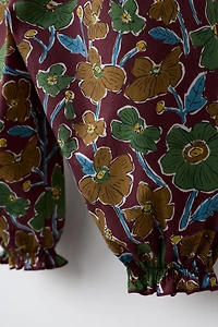 FLORAL PRINT BAGGY PANTS MADE WITH LIBERTY FABRIC