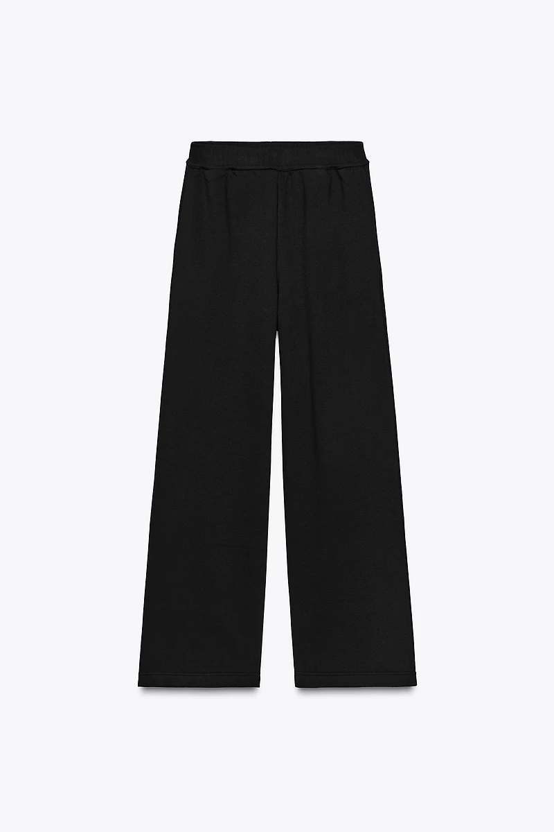 WIDE LEG FLEECE PANTS