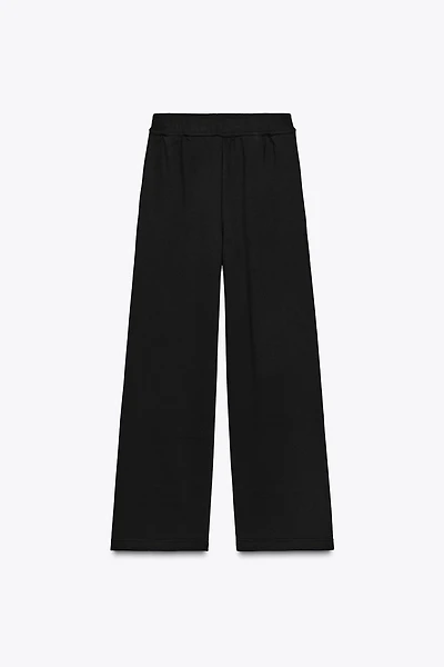 WIDE LEG FLEECE PANTS