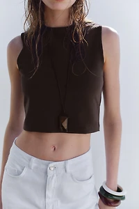 COTTON CROPPED TOP