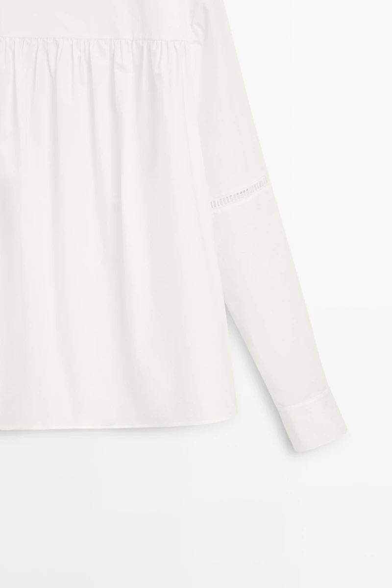 100% Cotton Puffed Sleeve Blouse - STUDIO