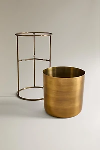 CACHE-POT MÉTAL VIEILLI