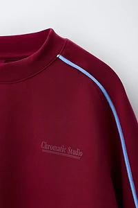 CONTRAST MODAL ATHLETIC SWEATSHIRT