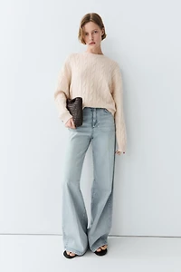 100% cashmere cable-knit sweater