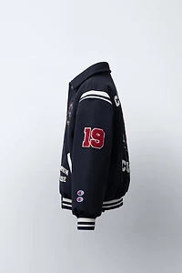 CHAMPION ® X ZARA PATCH CLOTH BOMBER JACKET