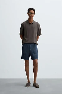 POLO EN MAILLE MÉLANGE DE COTON