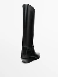 Leather cowboy boots