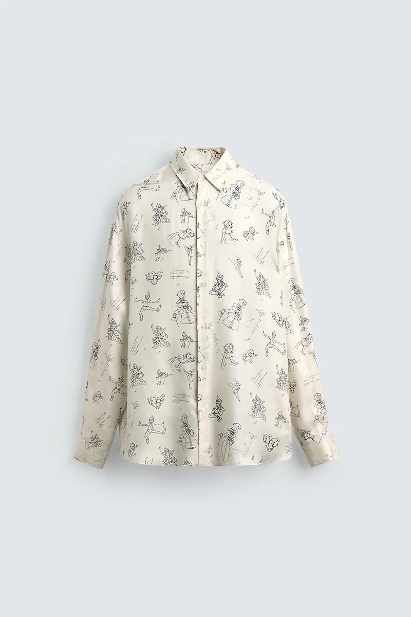CHEMISE EN SOIE - VISCOSE PERSONNAGES PETER PAN HARRY LAMBERT FOR ZARA