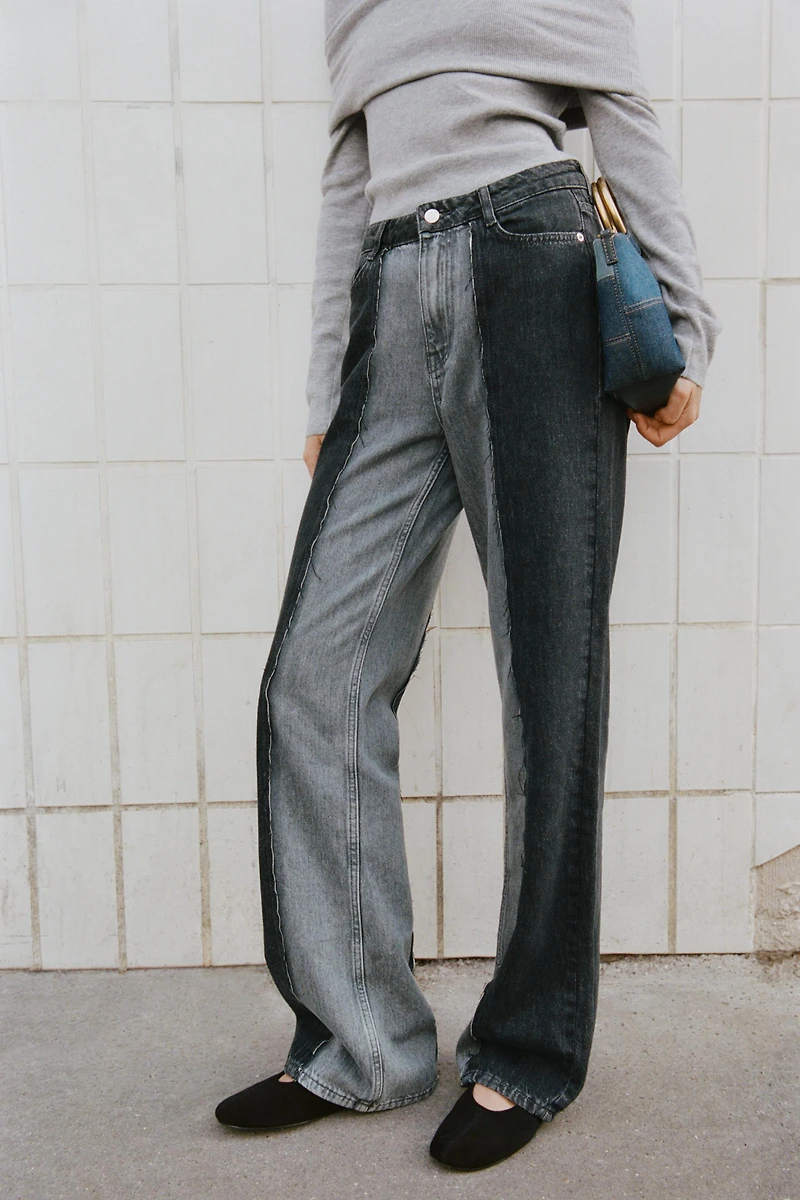 Z1975 WIDE LEG HIGH WAIST COMBINED JEANS