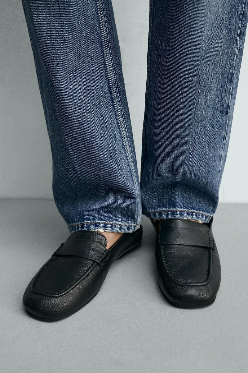 LEATHER PENNY LOAFERS
