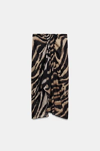 ANIMAL PRINT KNOTTED PAREO