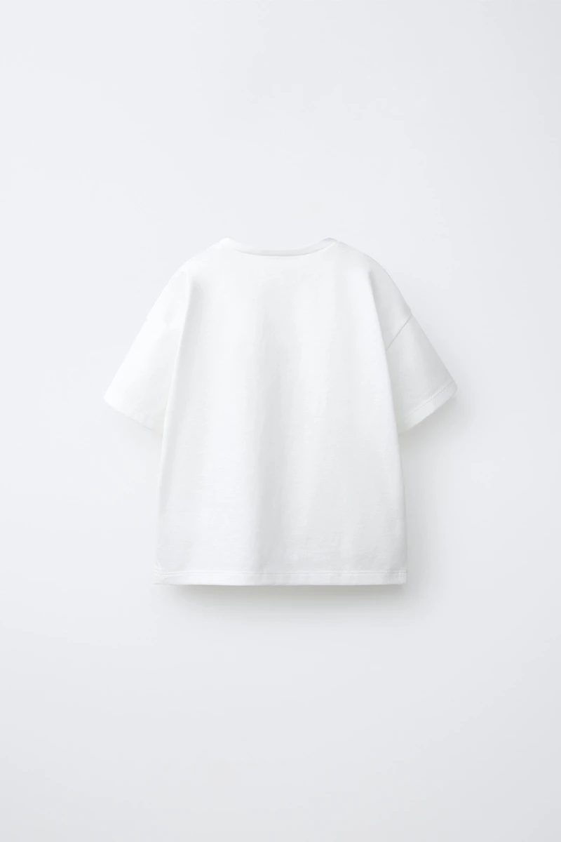 T-SHIRT IMPRIMÉ EN VELOURS BOUCLÉ