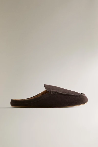 LEATHER WARM MULE LOAFERS