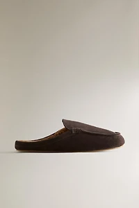 MOCASSIN OUVERT À L'ARRIÈRE EN CUIR CHAUD