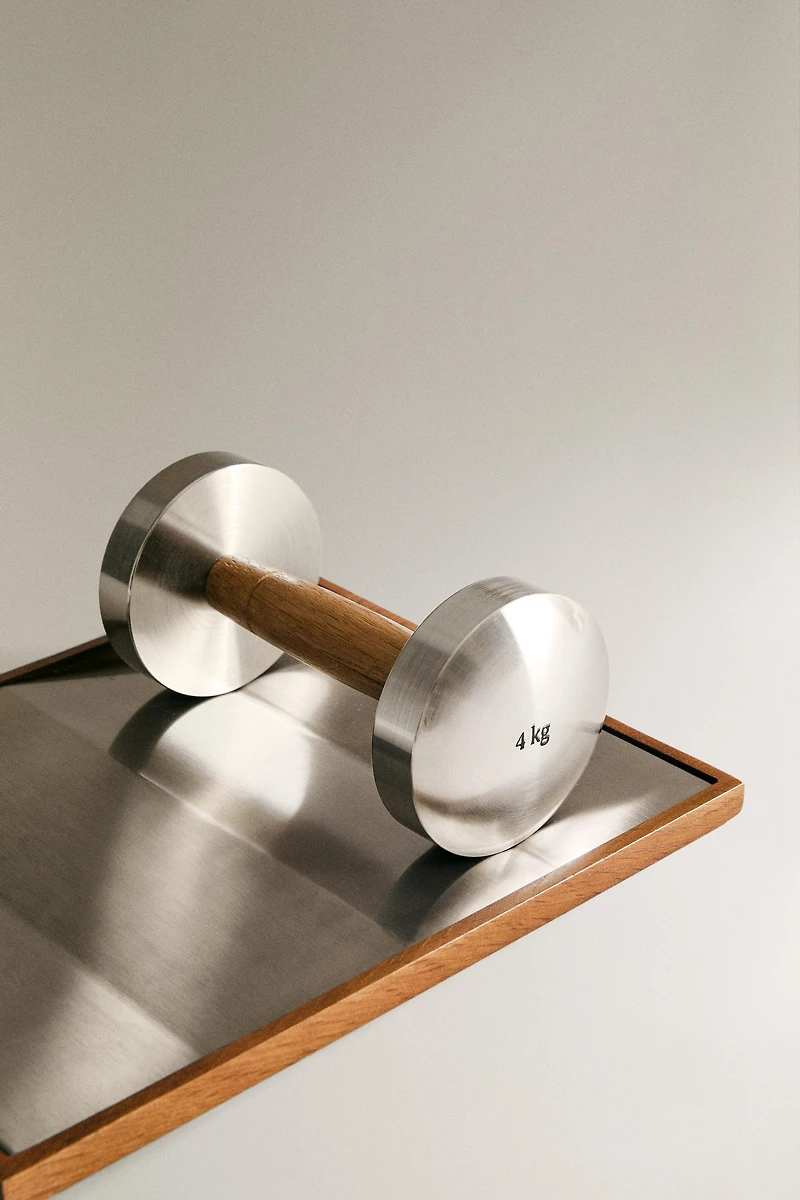 OAK WOOD STEEL DUMBBELL STAND