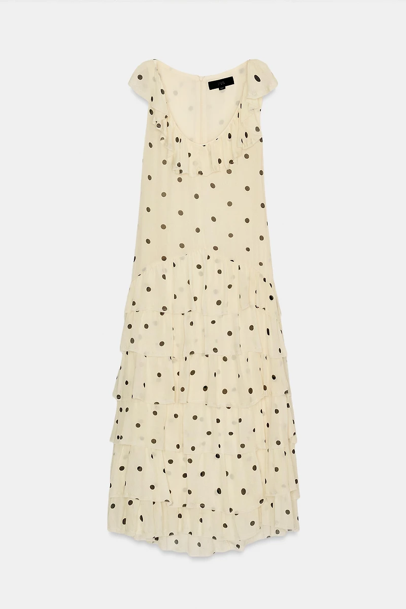 ASYMMETRICAL POLKA DOT DRESS
