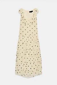 ASYMMETRICAL POLKA DOT DRESS