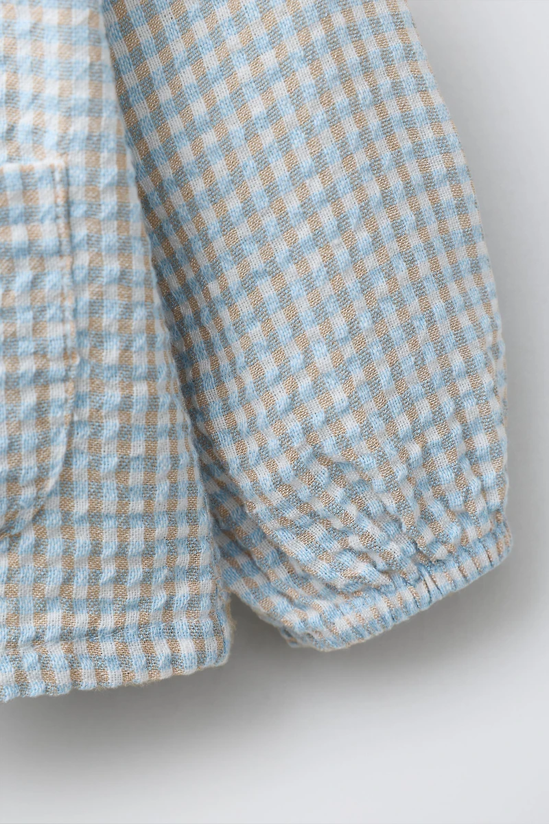 PLAID TEXTURED SHIRT