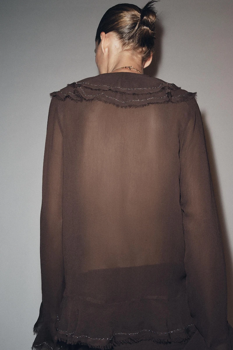 BLOUSE À VOLANTS ET FANTAISIE ZW COLLECTION