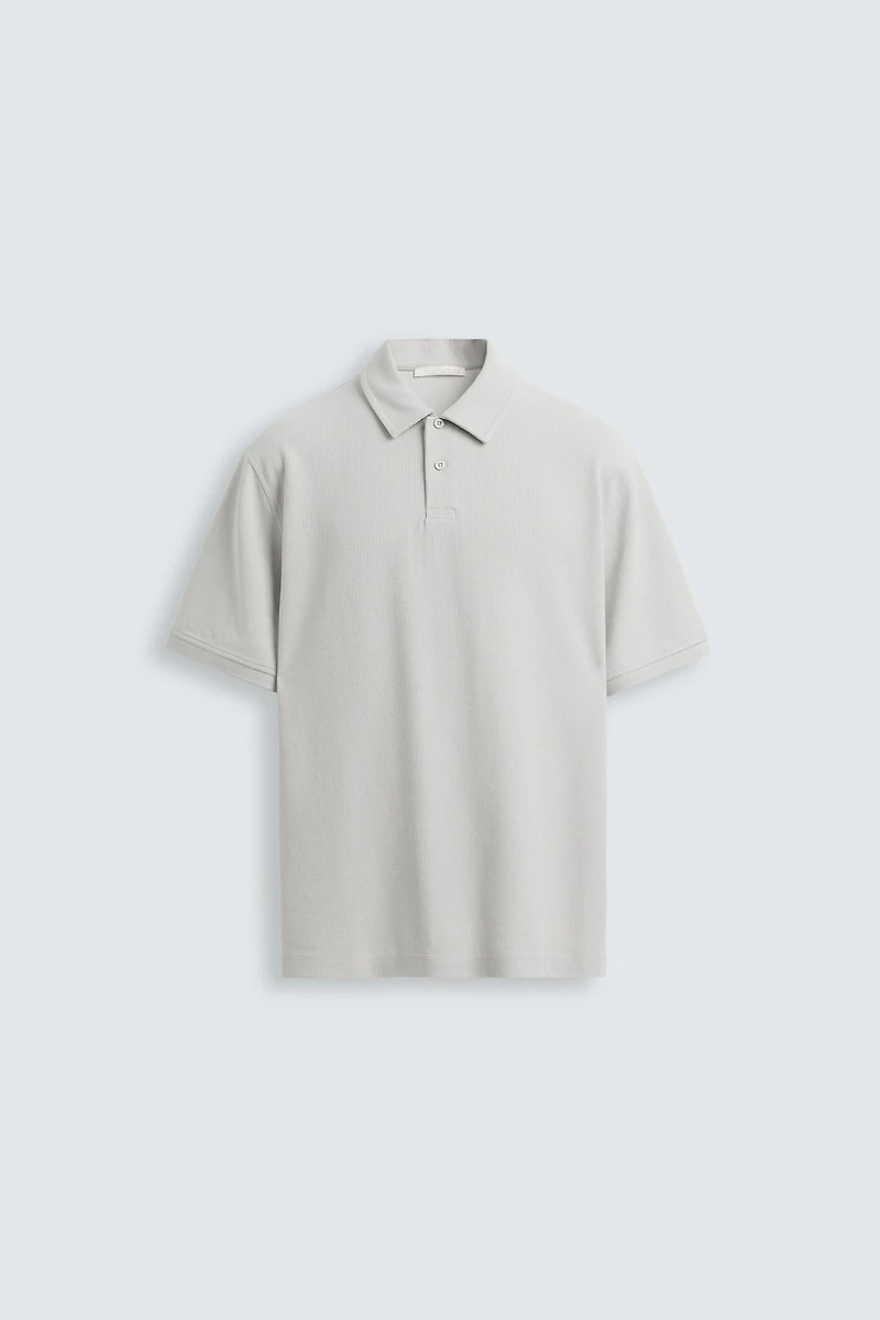 BASIC TEXTURED POLO SHIRT