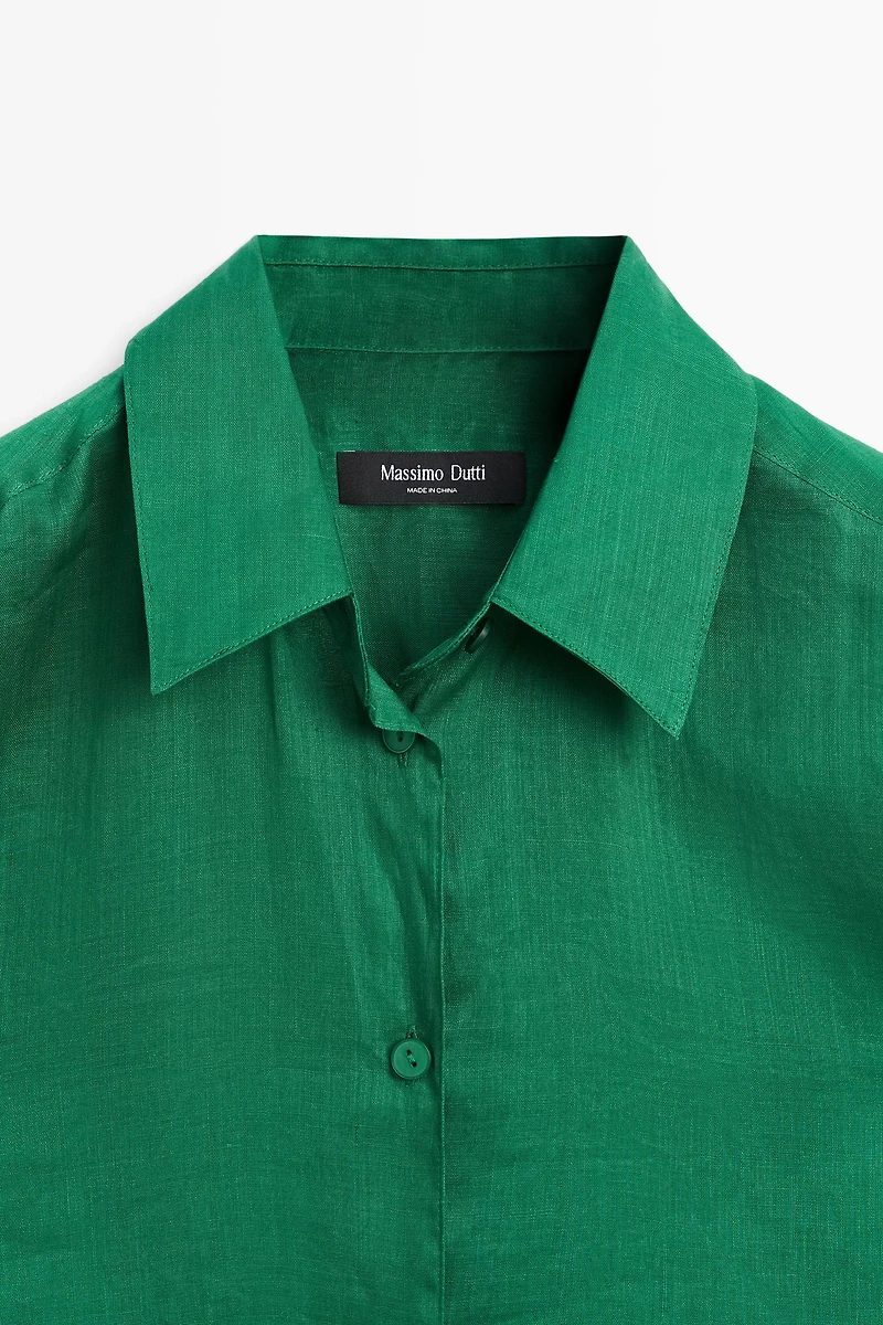100% ramie flowing long shirt