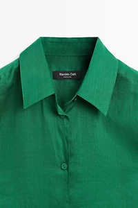 100% ramie flowing long shirt