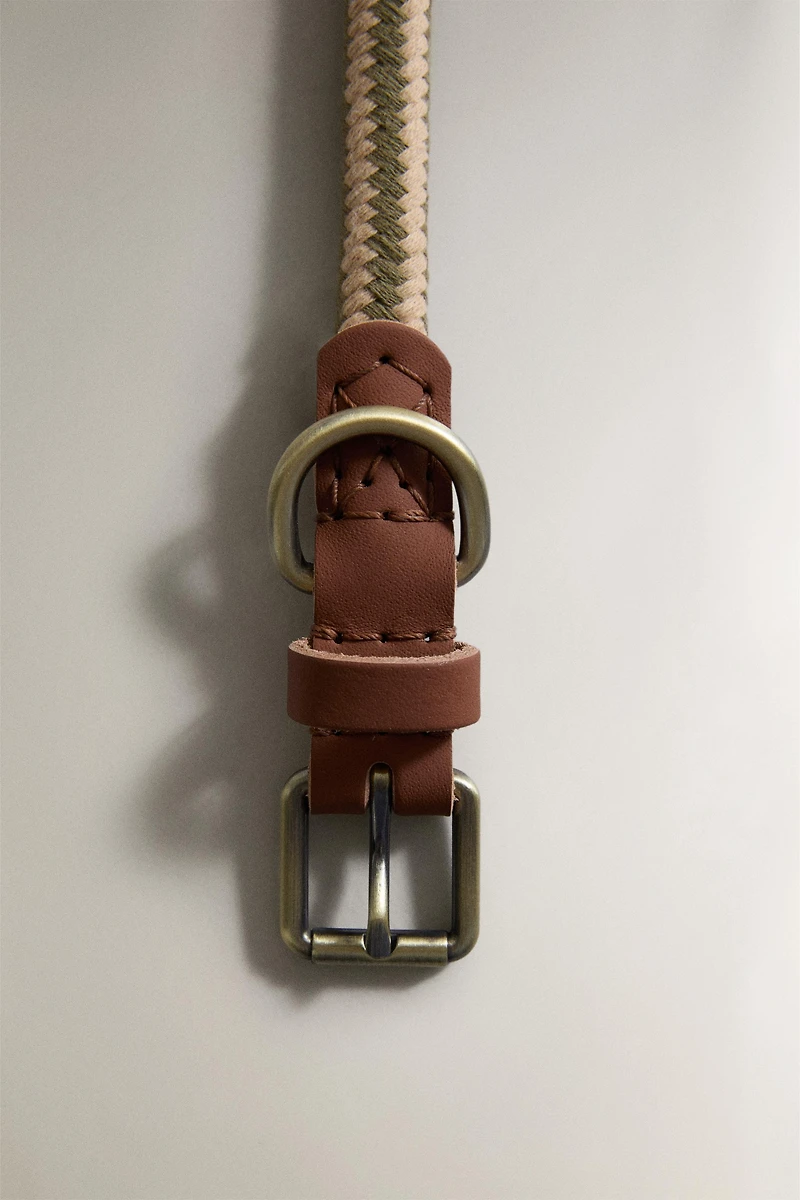 Collier corde cuir pour chiens