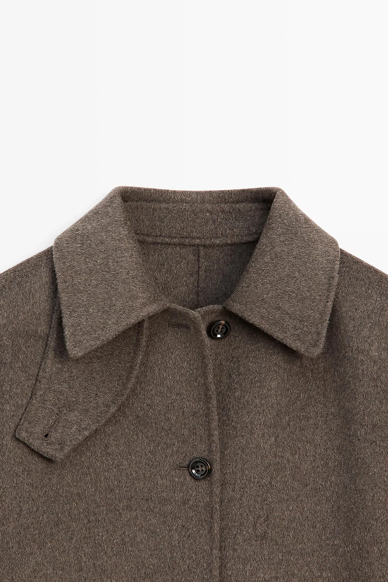 Manteau en mélange de laine chinée
