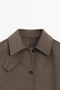 Manteau en mélange de laine chinée