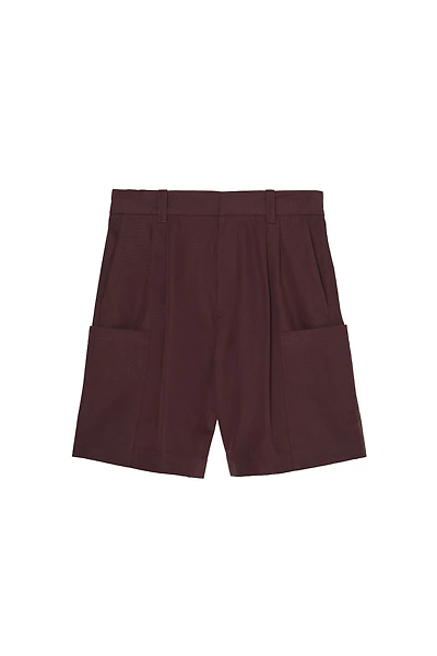 RELAXED FIT CARGO SHORTS WITH PLEATS