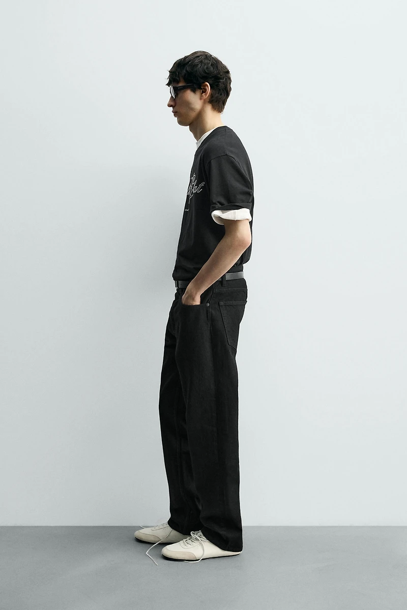 EMBROIDERED TEXT T-SHIRT