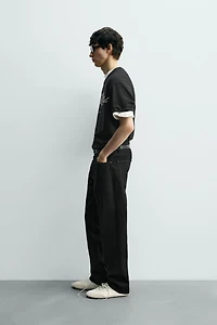 EMBROIDERED TEXT T-SHIRT