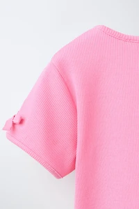 RIBBED STRIPED TIE T-SHIRT