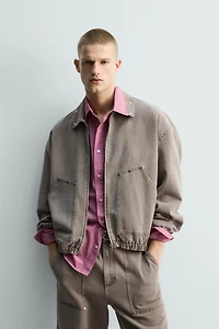 RELAXED FIT STUDDED JACKET