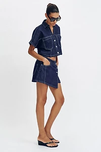 JUPE-PANTALON Z1975 EN JEAN CROISÉE