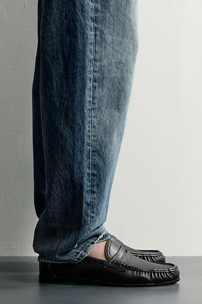 LEATHER PENNY LOAFERS