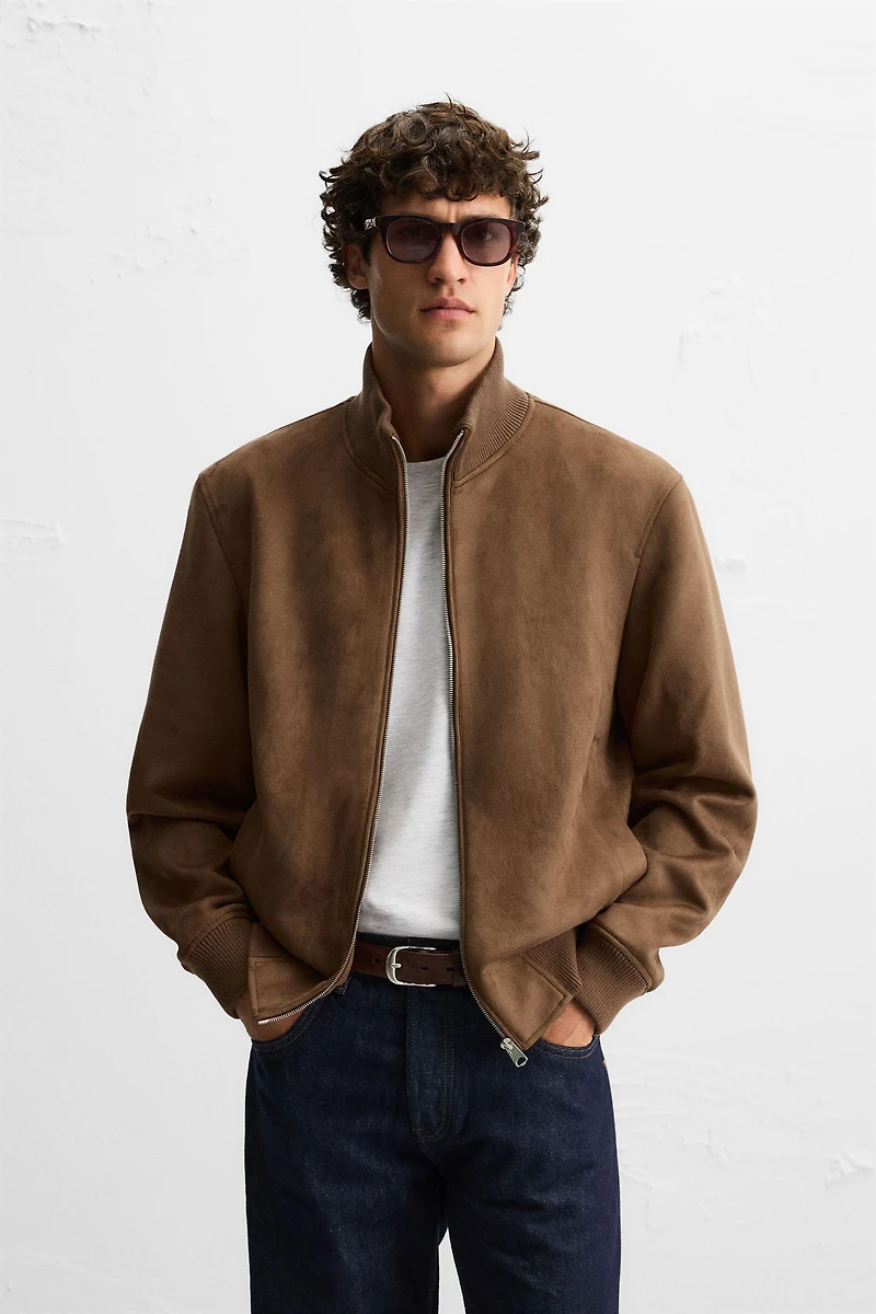 BLOUSON EFFET DAIM