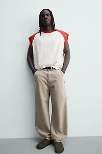WASHED BALLOON FIT PANTS