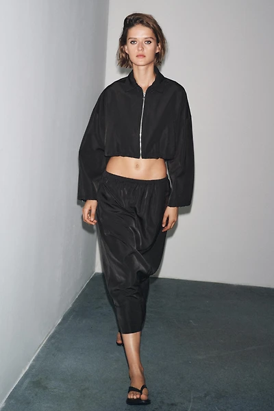 MIDI SKIRT WITH TECHNICAL EFFECT ZW COLLECTION