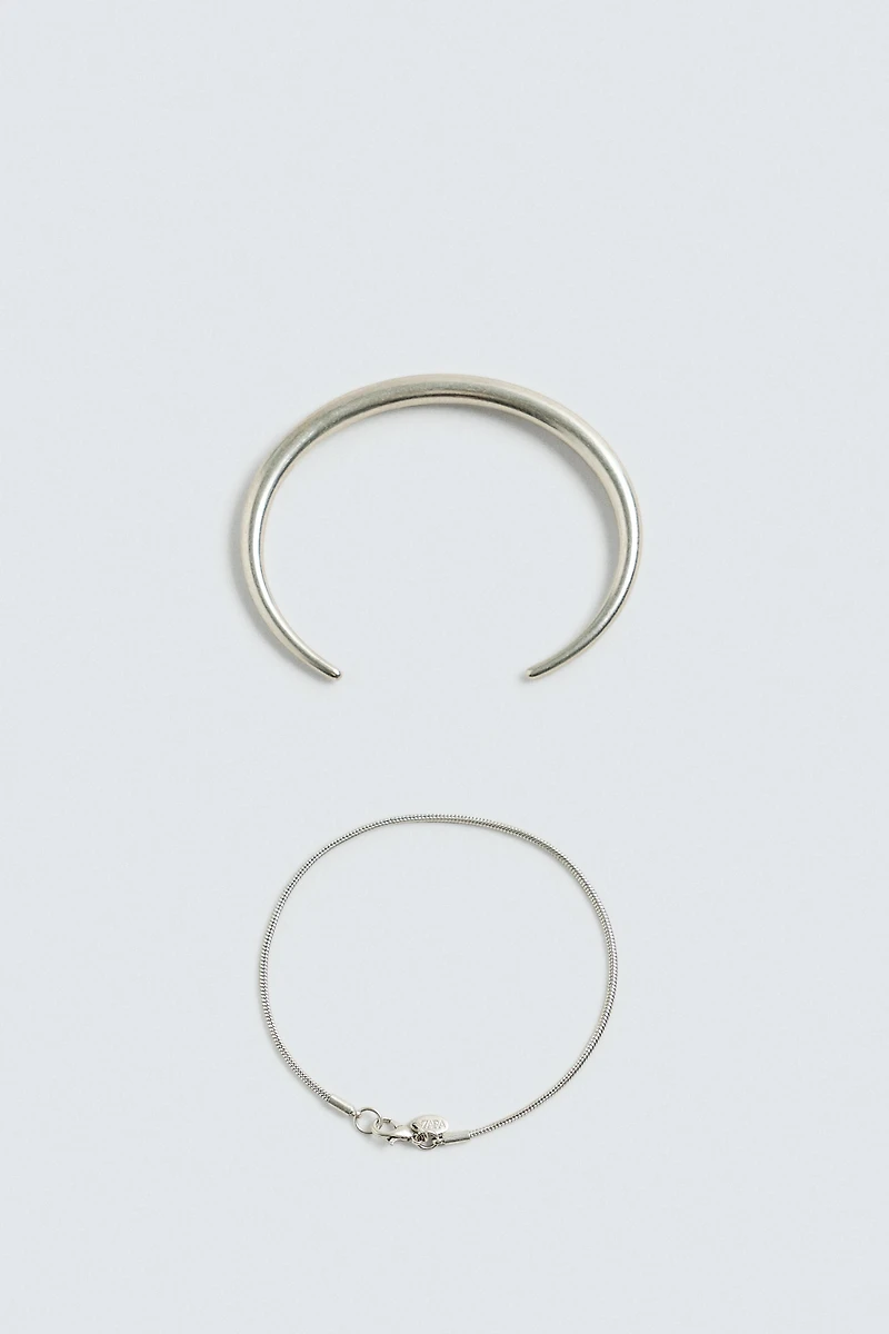 PACK DE 2 BRACELETS MÉTALLIQUES COMBINÉS