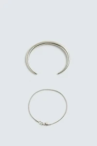 PACK DE 2 BRACELETS MÉTALLIQUES COMBINÉS