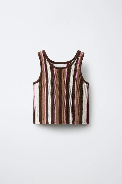 STRIPED KNIT TOP