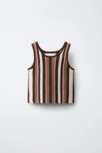 STRIPED KNIT TOP