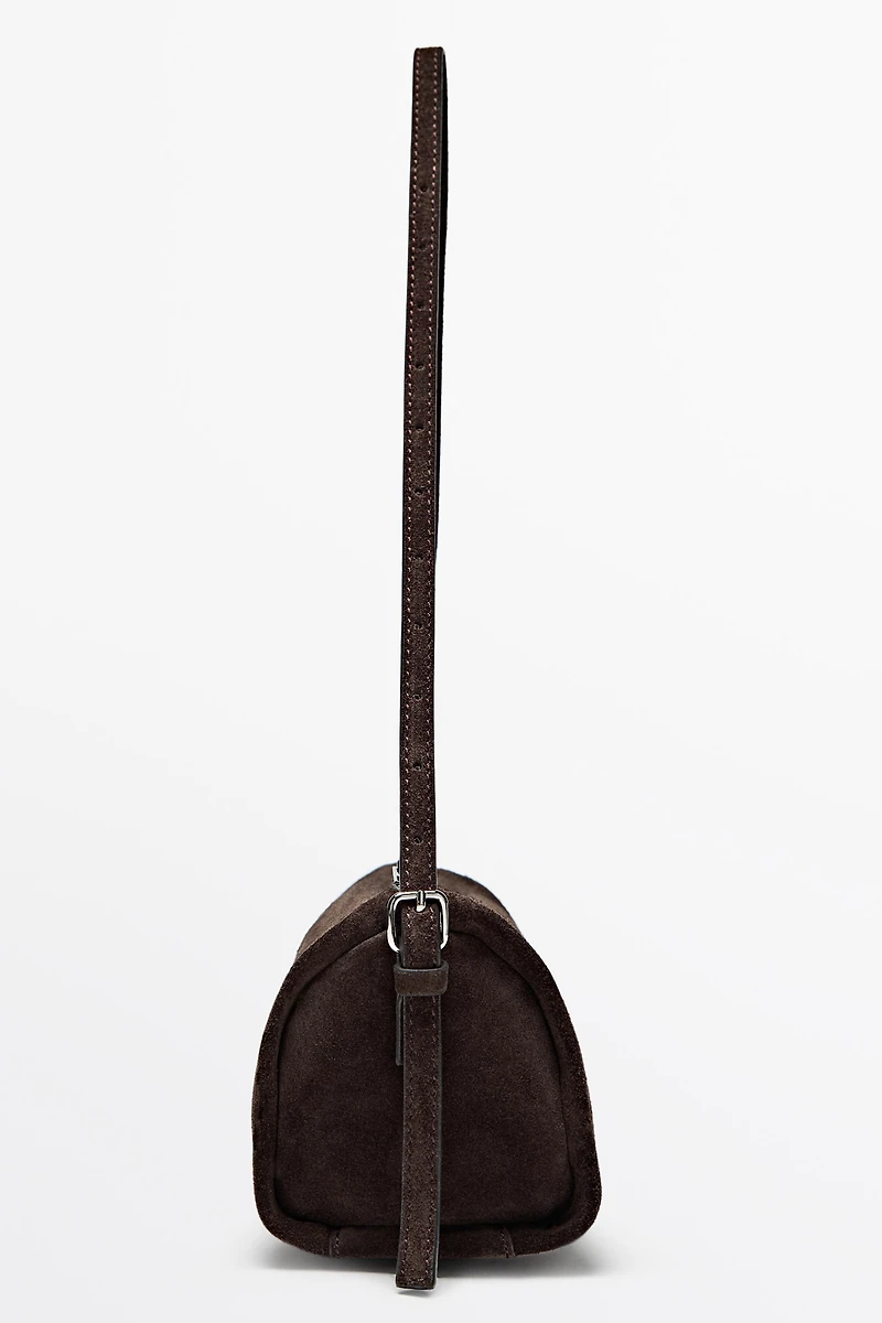 Sac à bandoulière en croûte de cuir
