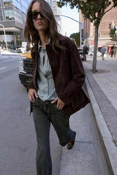 100% LEATHER SUEDE JACKET