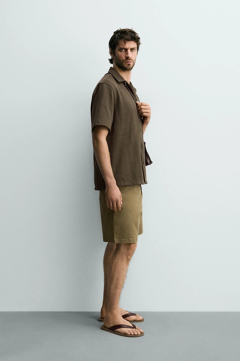 TEXTURED REGULAR FIT SHIRT