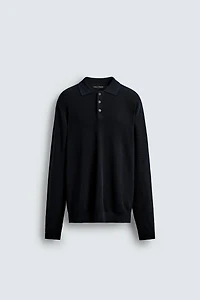 COTTON LYOCELL KNIT POLO SHIRT