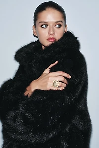 SQUARE RHINESTONE METAL RING