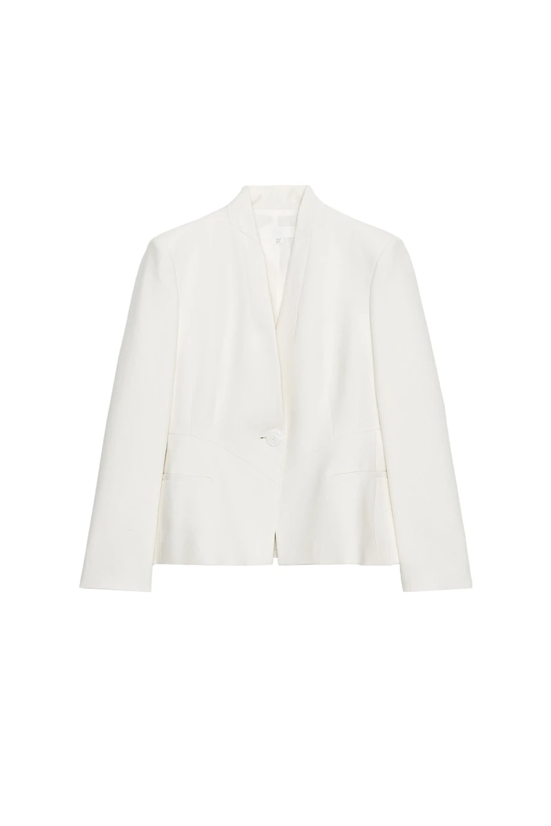FITTED BLAZER WITH SHOULDER PADS